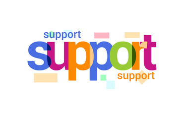 Support Overlapping vector Letter Design