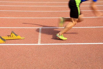 Sports meeting, the athlete sprint start