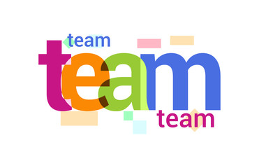 Team Overlapping vector Letter Design