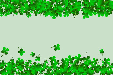 Fototapeta na wymiar Saint Patricks day background with clover leaves or shamrocks.