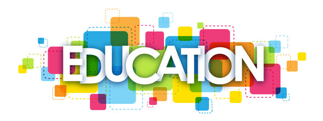EDUCATION Colourful Vector Letters Icon