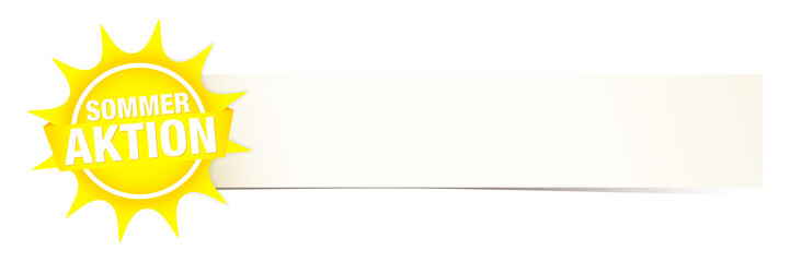 Banner Sonne „Sommeraktion“ gelb