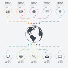 Vector illustration infographics 10 options