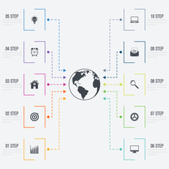 Vector illustration infographics 10 options