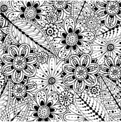 Doodles plant background hand vector image