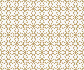 Abstract geometric decoration pattern with lines. A seamless vector background. Graphic modern pattern.