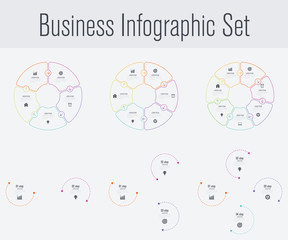 Set with infographics