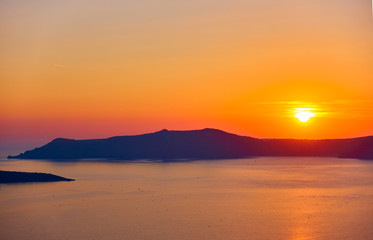 Aegean sea at sundown