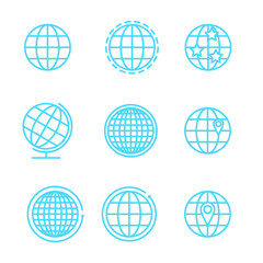 Vector Globe Line Art