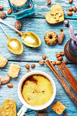 Cup Turkish coffee and roasted bean