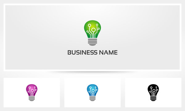 Lightbulb Node Digital Logo