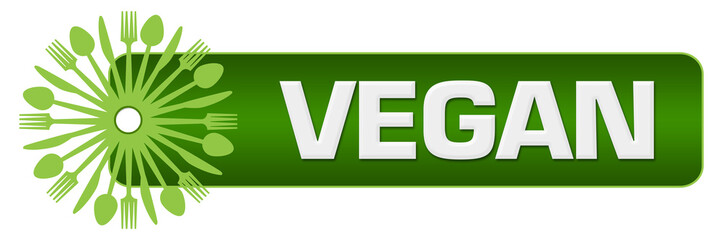 Vegan Spoon Fork Knife Green Horizontal 