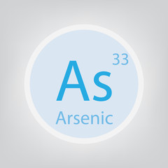 Arsenic As chemical element icon- vector illustration