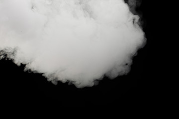 thick smoke on a black background