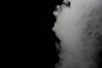 thick smoke on a black background