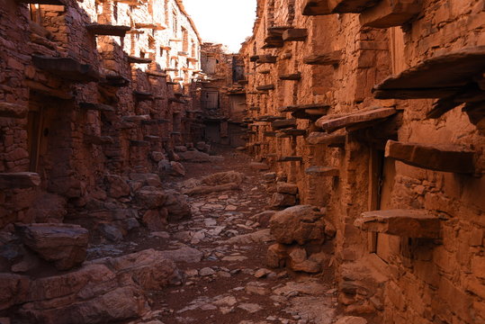 Behind the walls of the Berber granary, Agadir Tashelhit, Anti-Atlas mountains, Morocco