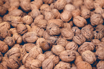 background of walnuts