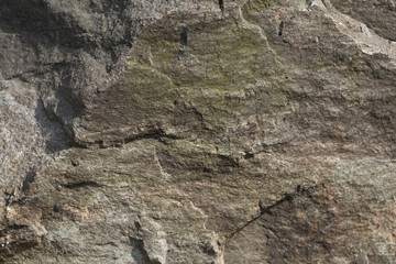 Closeup shot of wall made from a granite stone