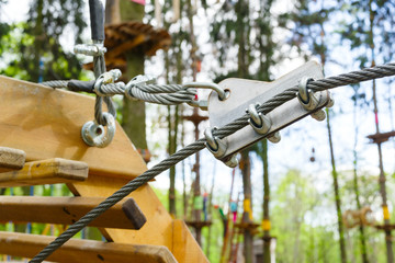 carabiner for fixing ropes in an amusement park