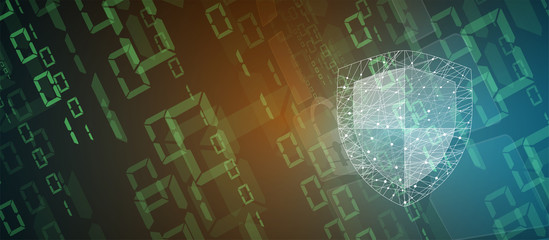 Technology security concept. Modern safety digital background