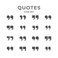 Set icons of quotes