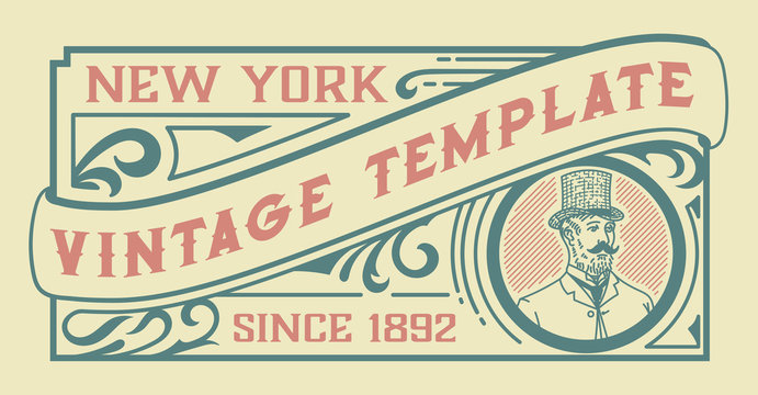 Vintage template. For packaging and branding