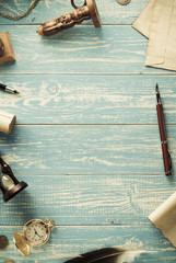 retro concept at old wood