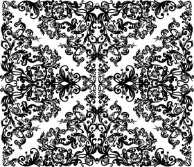 symmetrical black square decorated abstract design