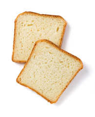 sliced bread isolated on white