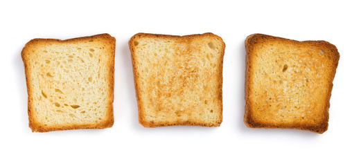 sliced bread isolated on white
