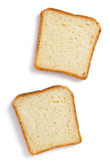 sliced bread isolated on white