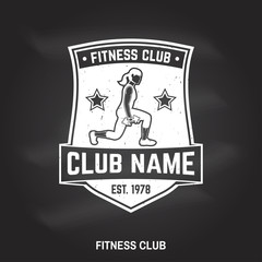 Fitness centre badge. Vector. For fitness centers emblems, gym signs
