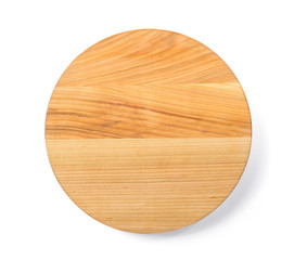 wooden cutting board isolated on white