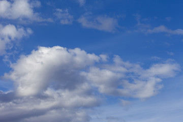 Fototapeta na wymiar Sky with clouds and sun.