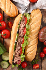 tuna and vegetable sandwich