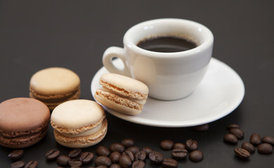 pause café et macarons friandise 
