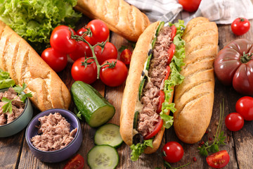 tuna and vegetable sandwich