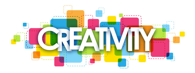 CREATIVITY Overlapping Vector Letters Icon