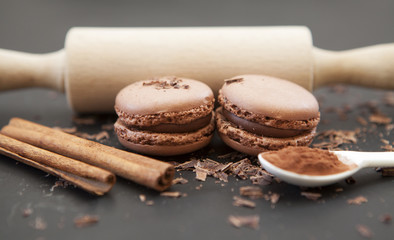 macarons en cuisine a la cannelle 