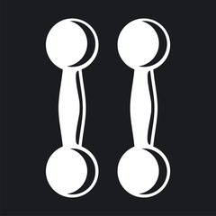 Vector illustration dumbbells icon