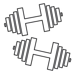 Vector illustration dumbbells icon