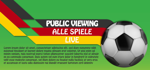 Fußball - Public Viewing Banner (in Grün)