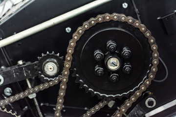 Example of gear and chain drive shaft