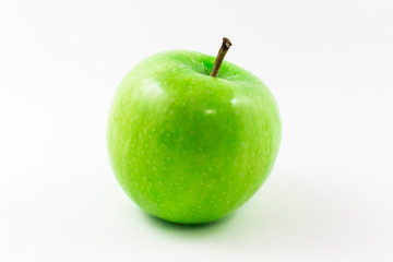 Perfect Fresh Green Apple Isolated on White Background