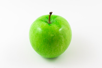 Perfect Fresh Green Apple Isolated on White Background
