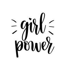 Girl power vector motivational lettering