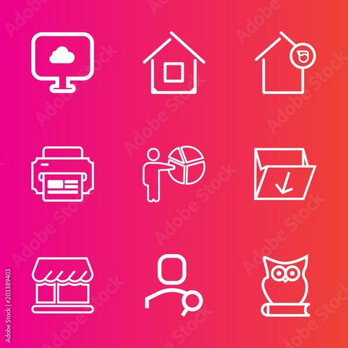 Premium Set With Outline Vector Icons Such As Businessman Waste
