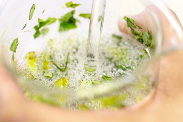 Finding parasites in Vegetable in laboratory.