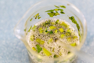 Finding parasites in Vegetable in laboratory.