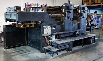 Fototapeta na wymiar Printer ink machine rotary printing